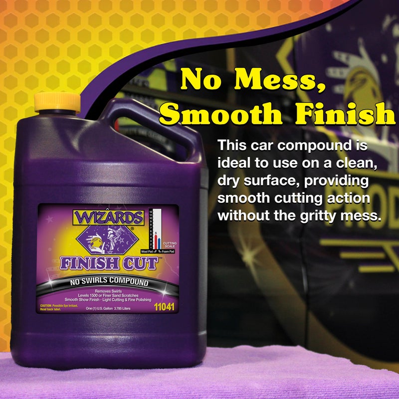 WIZARDS مركب قطع ويزاردز - يزيل الخدوش ويضيء التشطيبات الباهتة مع لمسة نهائية سلسة - غير دهني وقائم على الماء مع سهولة التنظيف - مركب بحري ومواد تشطيب - 1 جالون - Image 4